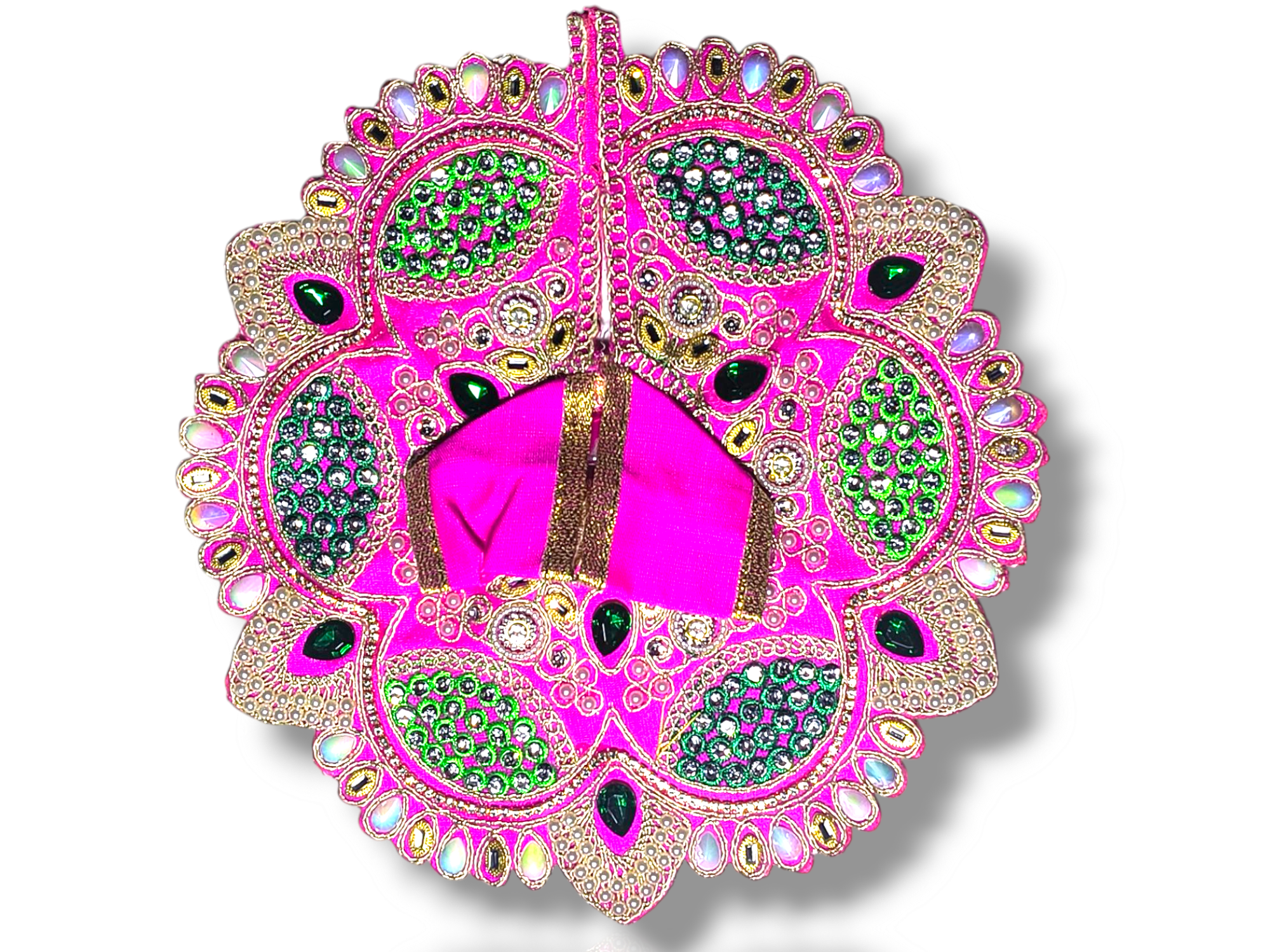 Laddu Gopal Heavy Embroidery With Stone and Thread Pink