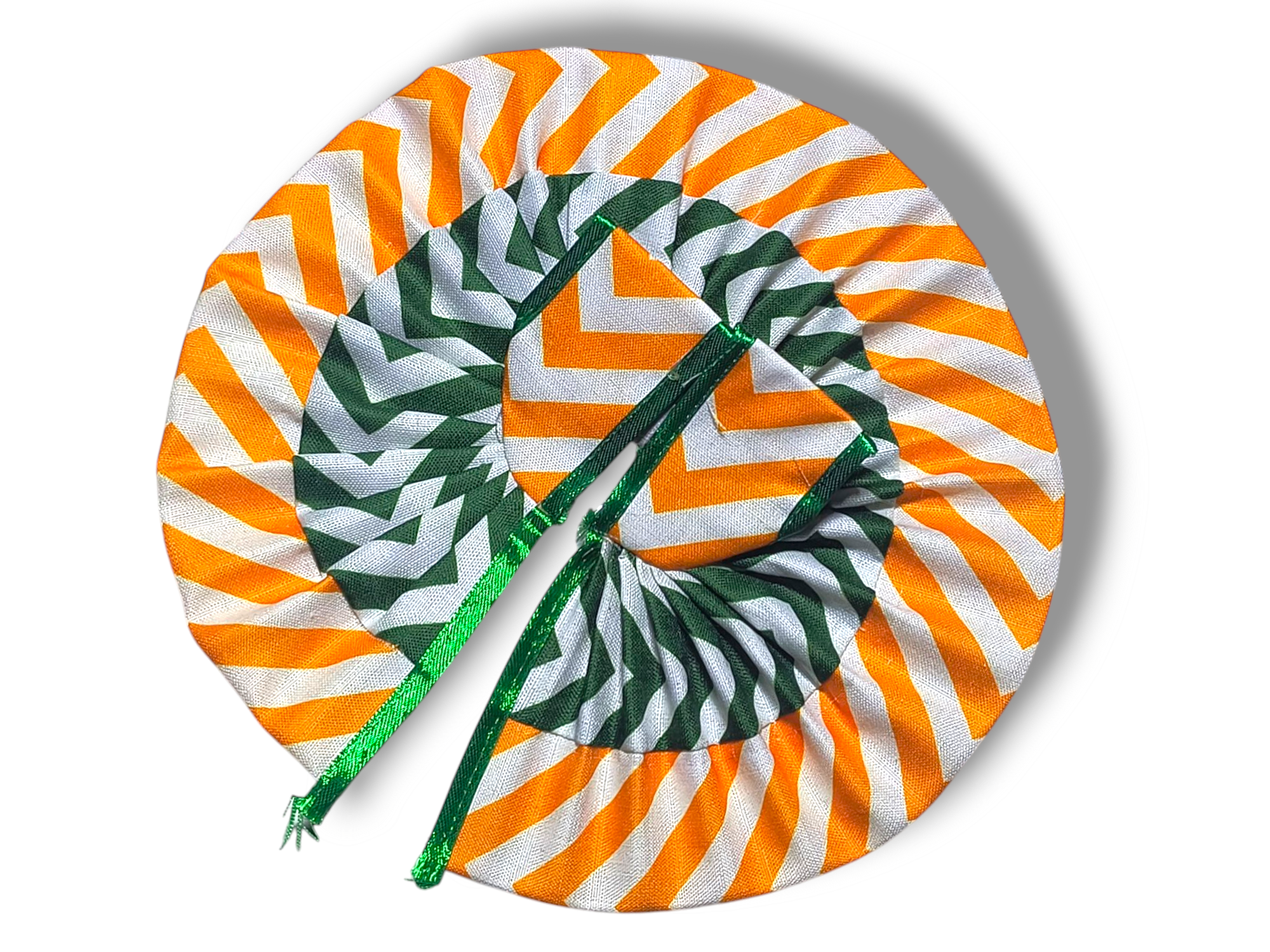 Summer Special Cotton Lahariya Poshak Orange-Green