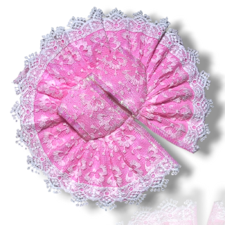 Summer Special Cotton ChikanKari Laddu Gopal Poshak Pink