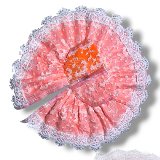 Summer Special Cotton ChikanKari Laddu Gopal Poshak  Orange