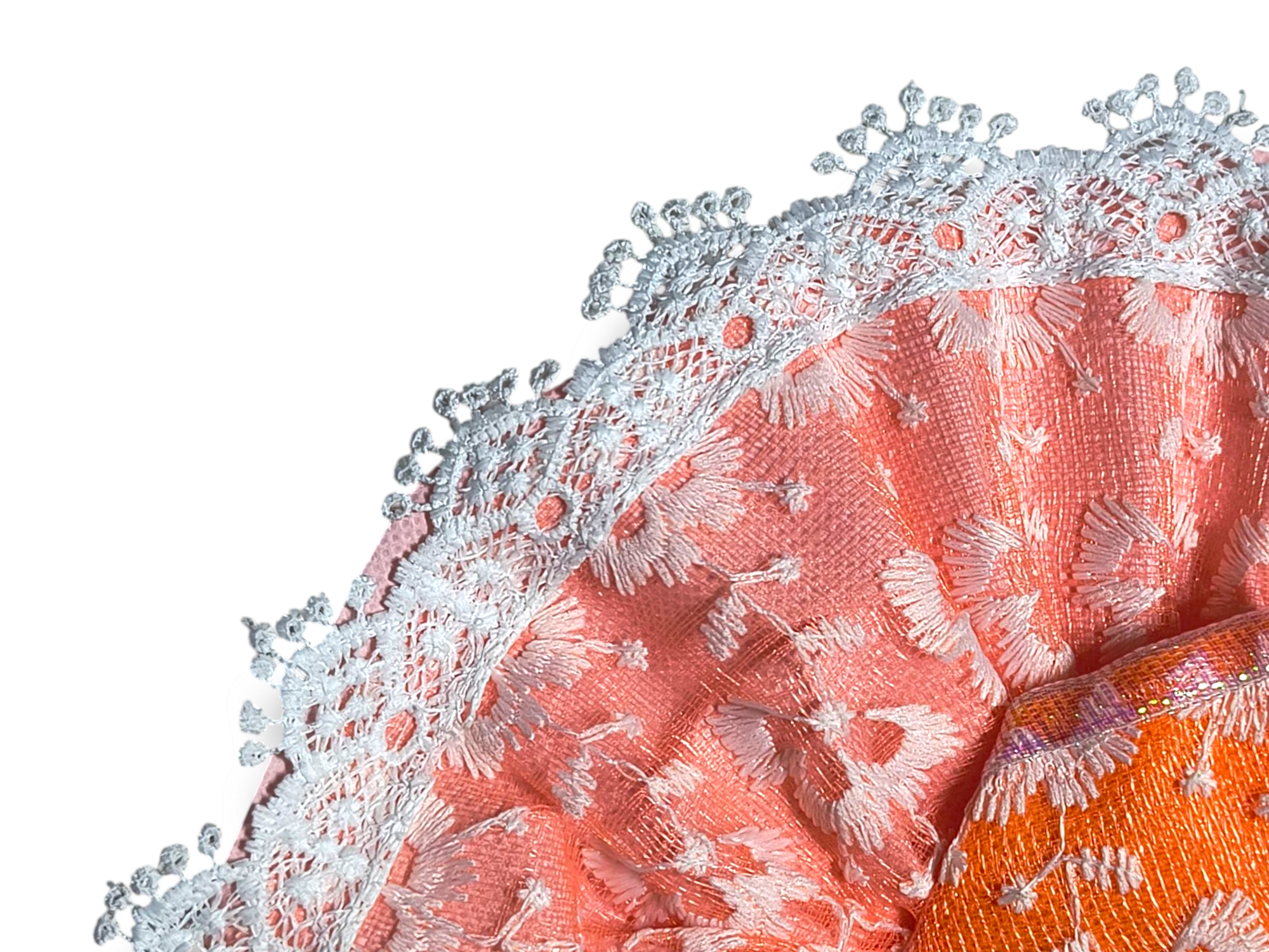 Summer Special Cotton ChikanKari Laddu Gopal Poshak Orange - Image 2