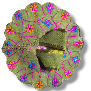 Summer Special Light Weight Embroidery Poshak-jimmy choo Brown