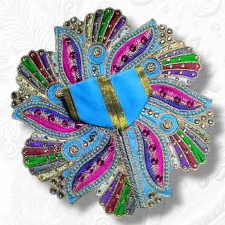 Heavy Embroidery With Stone Work Poshak Blue