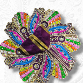 Heavy Embroidery With Stone Work Poshak Purple