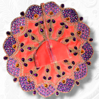 Heavy Poshak with Stone Work and Embroidery Orange