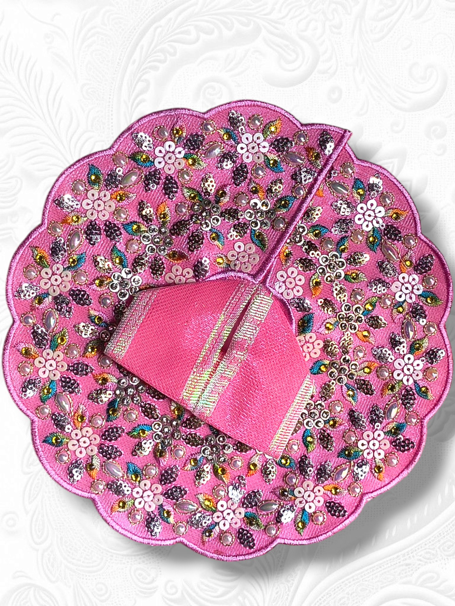 Special Embroidery Heavy Poshak Pink