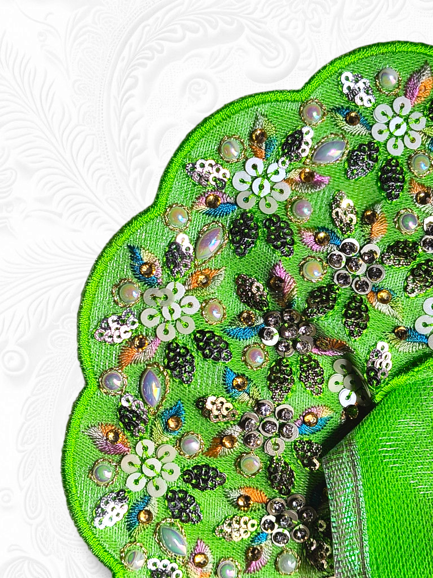 Special Embroidery Heavy Poshak Green - Image 2