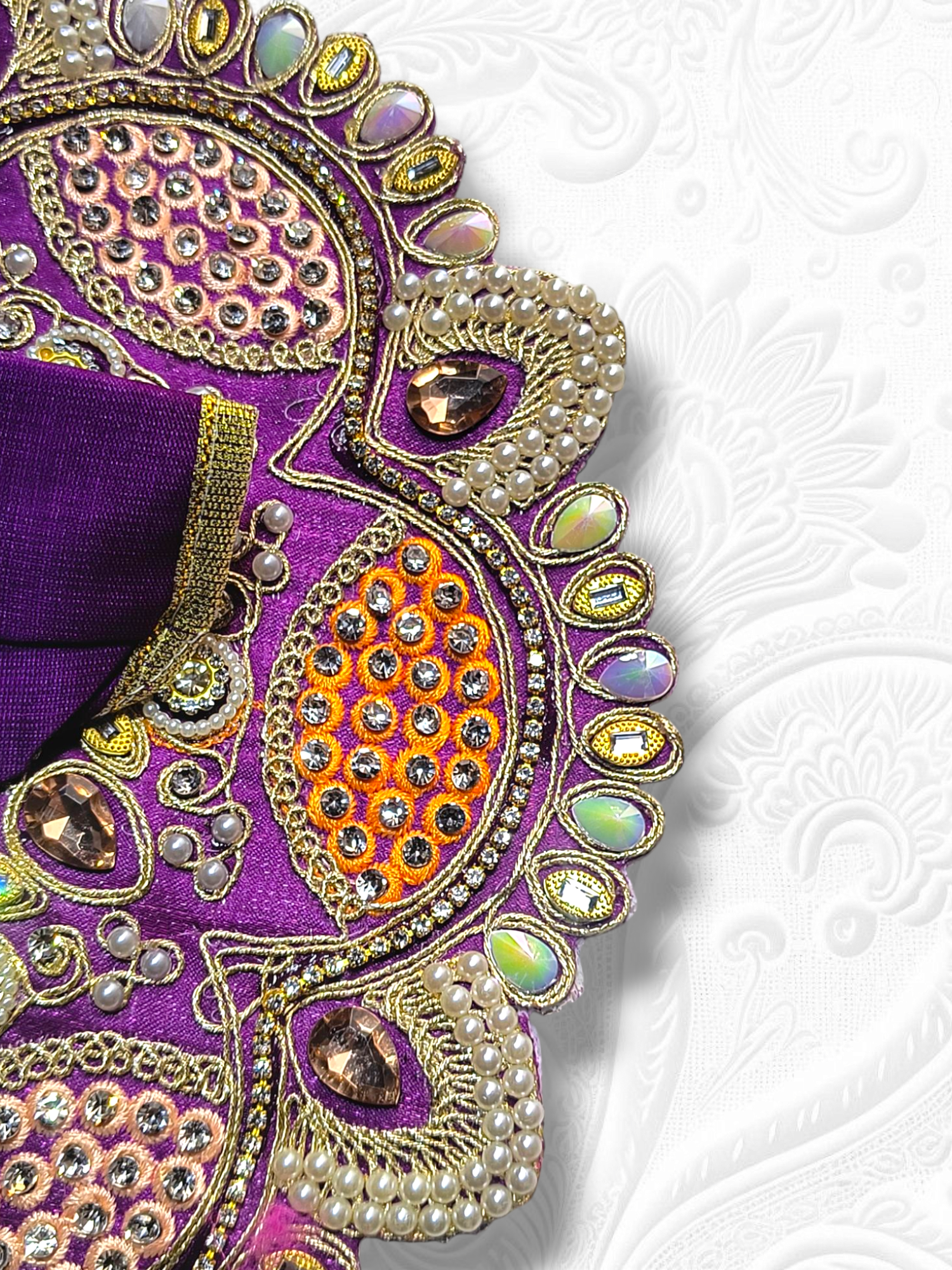 Laddu Gopal Heavy Embroidery With Stone and Thread Blue - Image 2