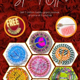 Combo of 7 Poshaks with free Bansuri and DhanLaxmi Mala (Random Colors)